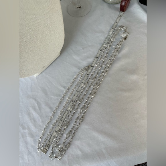 Sparkly faceted clear bead necklaces and earrings - Picture 6 of 9